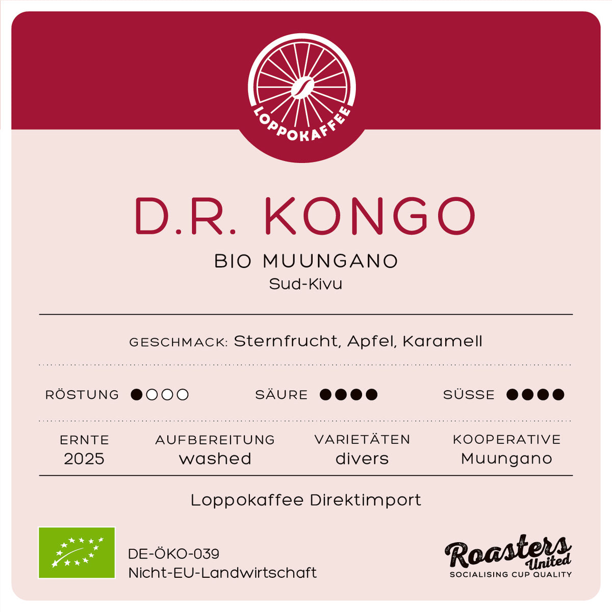 BIO D.R. KONGO MUUNGANO Ernte 2025