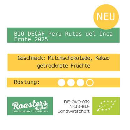 BIO DECAF Peru Rutas del Inca Ernte 2025