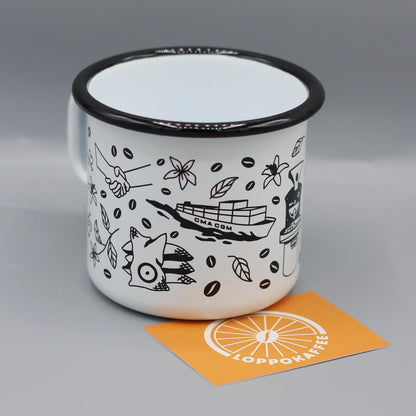 LOPPOKAFFEE EMAILLETASSE SONDEREDITION - LIMITIERT -